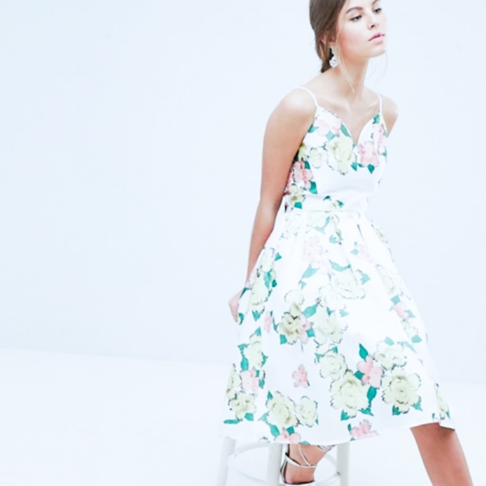 CHI CHI LONDON Brittanie Overscaled Floral Dress UK 14